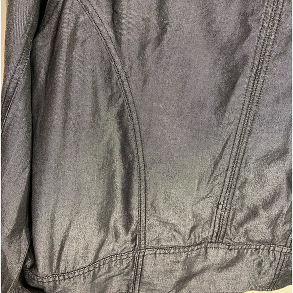 TAHARI Black Gray Steel Snap Front~Pockets~Applets~Cuffs Size XL - Picture 7 of 11